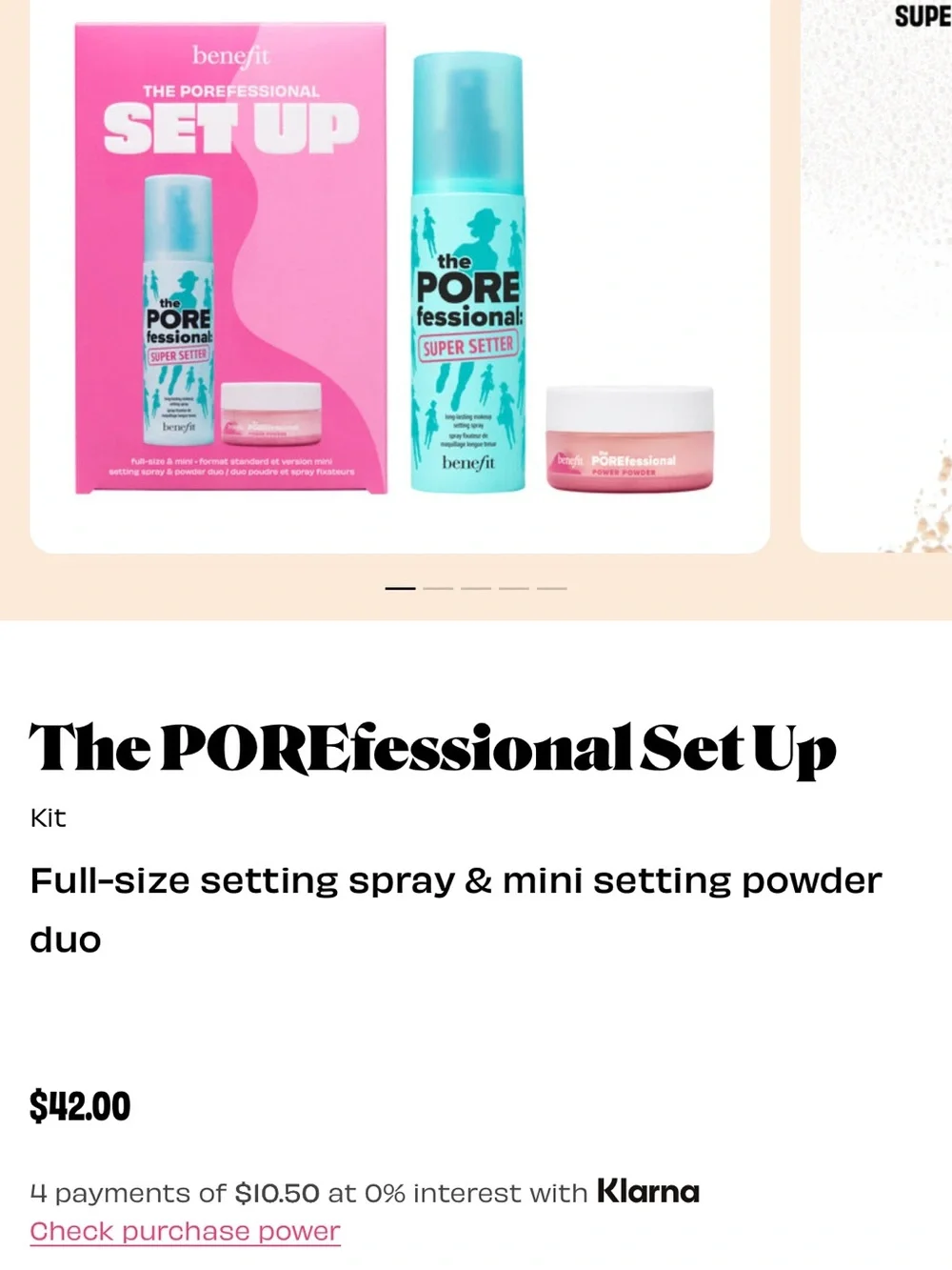 Benefit Pink SET UP Porefessional Spray & Powder Duo